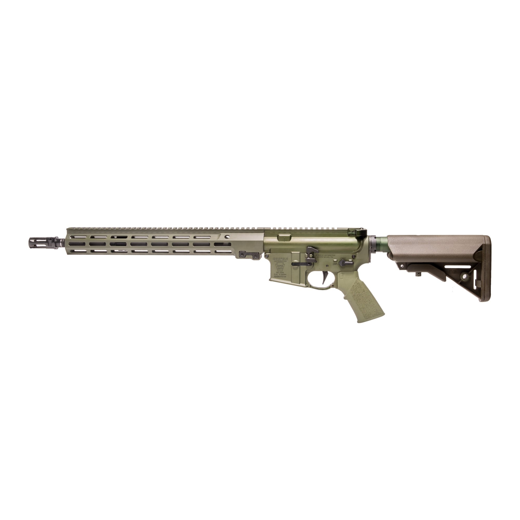 GEISSELE SUPER DUTY RIFLE 16″ 5.56MM OD GREEN