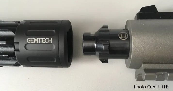 GEMTECH 22 QDA ASSEMBLY 1/2″x28 QD MOUNT FOR RIMFIRE SUPPRESSORS - Image 4