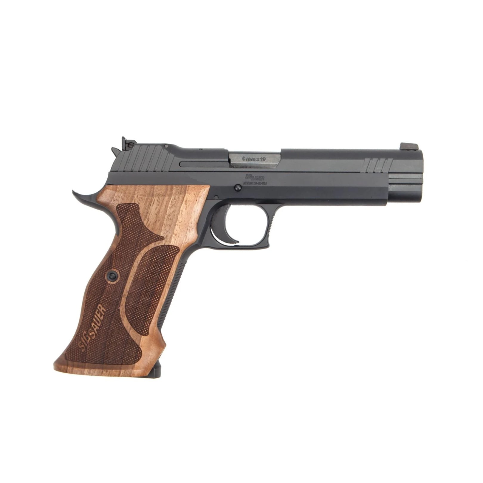 SIG SAUER P210 TARGET 9MM WALNUT GRIPS ADJUSTABLE SIGHTS 5″ BARREL 8RD - Image 2