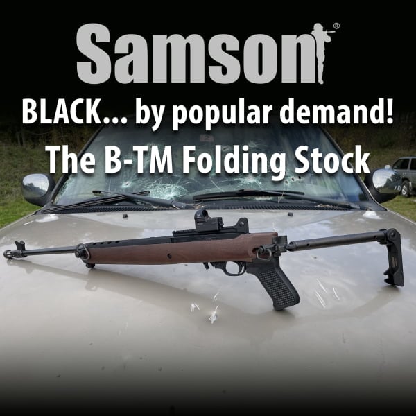 RUGER 10/22 B-TM FOLDING STOCK BY SAMSON – BLACK FINISH - Image 5