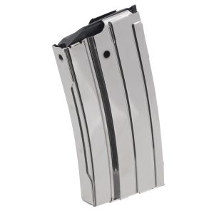 RUGER MINI-14 20RD FACTORY MAGAZINE – SILVER NICKEL TEFLON PLATED