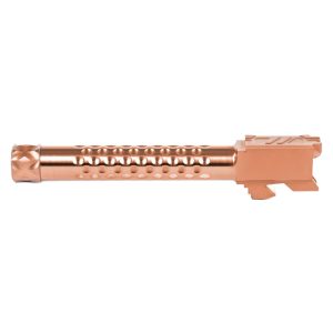 Alternative view of ZEV OPTIMIZED MATCH BARREL FOR GLOCK 17 GEN1-4 1/2″X28 THREADED BRONZE