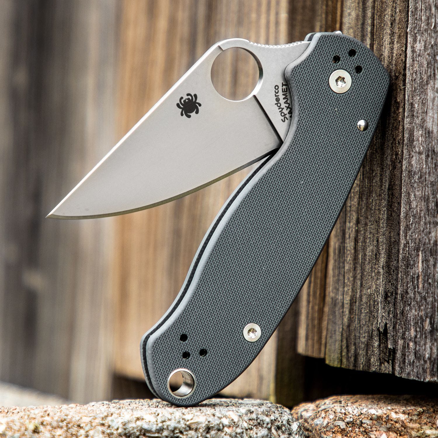 SPYDERCO PARA 3 DARK GRAY G-10 HANDLE – 3.0″ MAXAMET BLADE - Image 6
