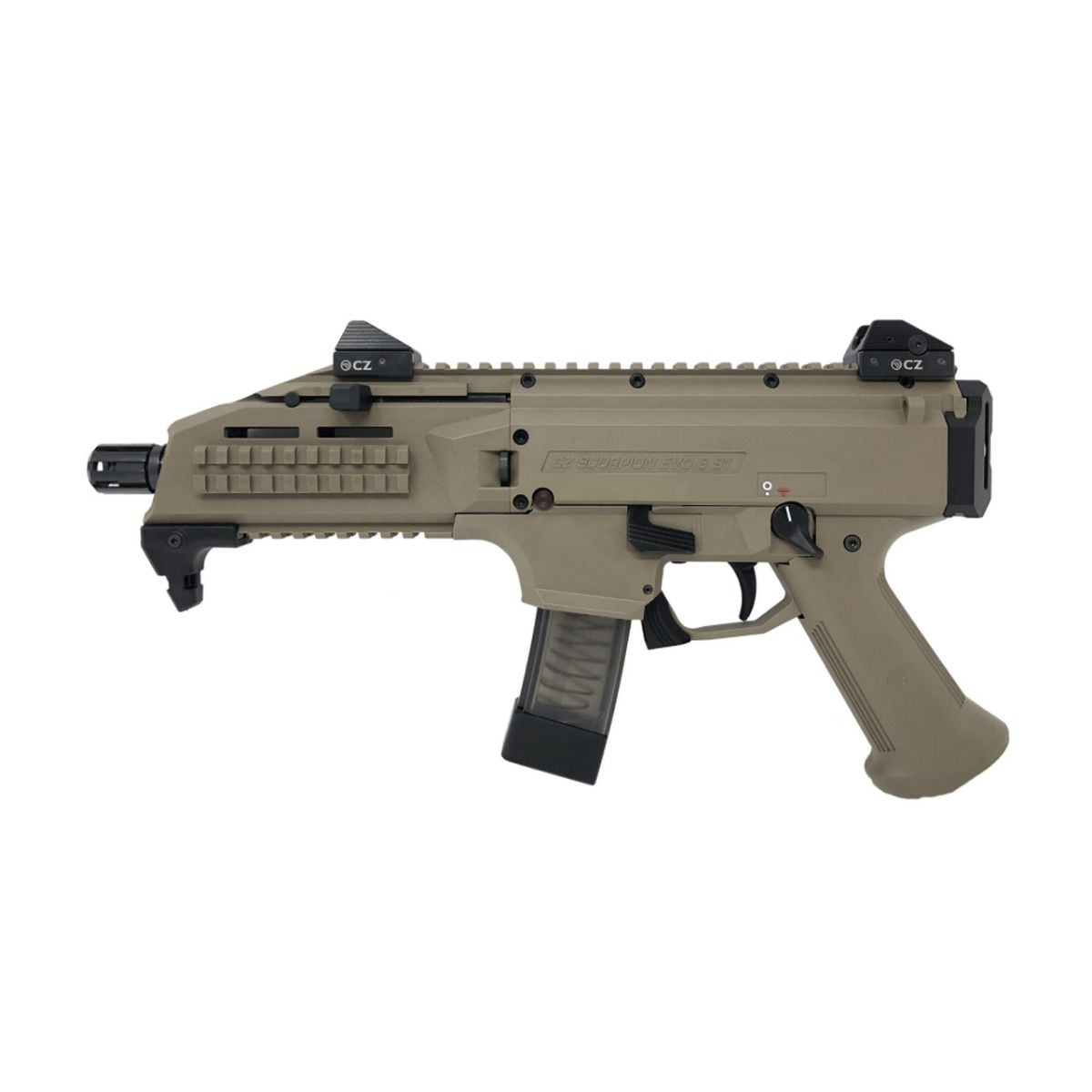 CZ SCORPION EVO3 S1 PISTOL 9MM 7.7″ BARREL 20RD FLAT DARK EARTH - Image 2