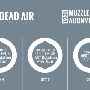 Alternative view of DEAD AIR MUZZLE DEVICE ALIGNMENT SHIM KIT
