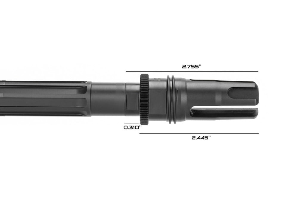 GRIFFIN ARMAMENT DUAL-LOK FLASH SUPPRESSOR (2.75″) 5.56MM 1/2×28 - Image 3