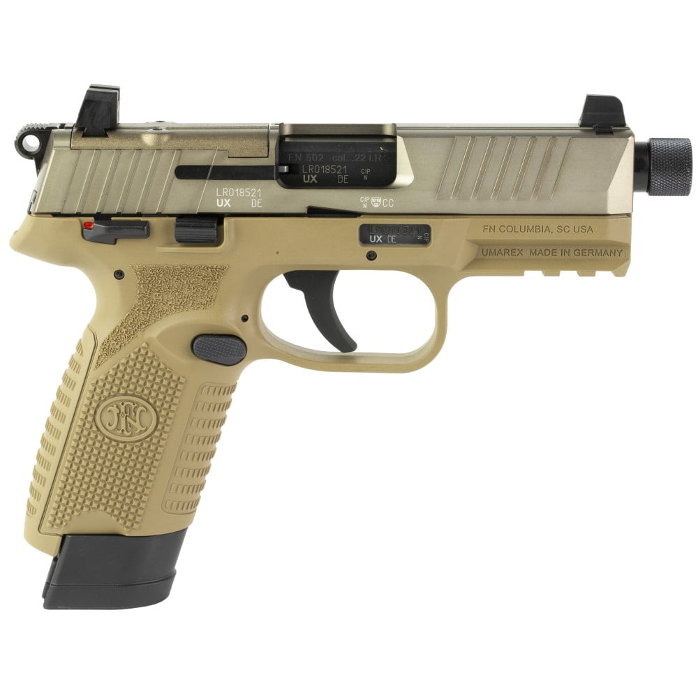FN AMERICA 502 TACTICAL 22LR 15RD 4.6″ THREADED BARREL