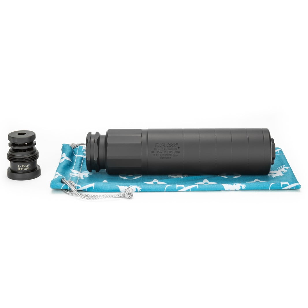 GRIFFIN ARMAMENT EXPLORR® .224 / 5.56MM GEN 2 TAPER MOUNT SUPPRESSOR