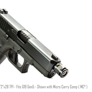 Alternative view of GRIFFIN ARMAMENT ATM™ BARREL FITS GLOCK 19 GEN 5 – 1/2X28 WITH MICRO CARRY COMP