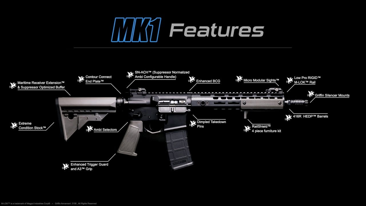GRIFFIN ARMAMENT MK1 RECCE 16″ SUPPRESSOR OPTIMIZED CARBINE - Image 3