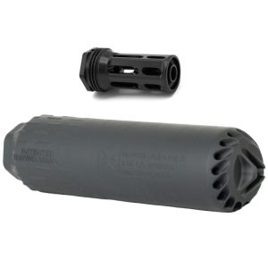 HUXWRX FLOW 556 Ti SUPPRESSOR W/ FLASH HIDER – BLACK