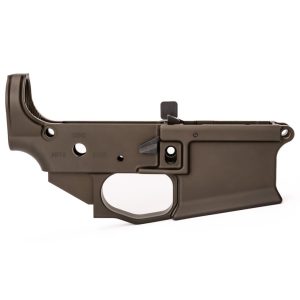 GRIFFIN ARMAMENT MK2 AMBI STRIPPED LOWER RECEIVER – TERRA BROWN ANODIZED