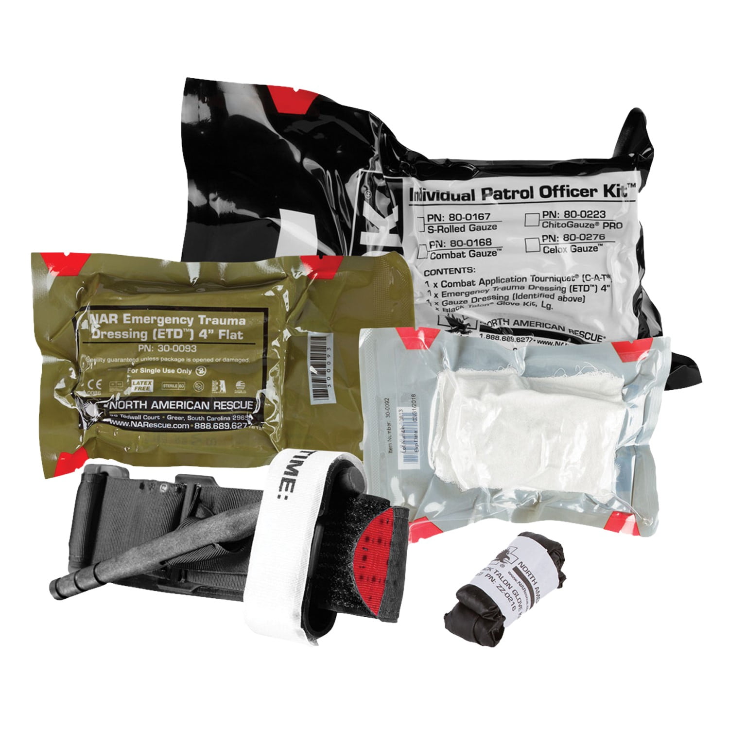 NORTH AMERICAN RESCUE INDIVIDUAL PATROL OFFICER MEDICAL KIT (IPOK)