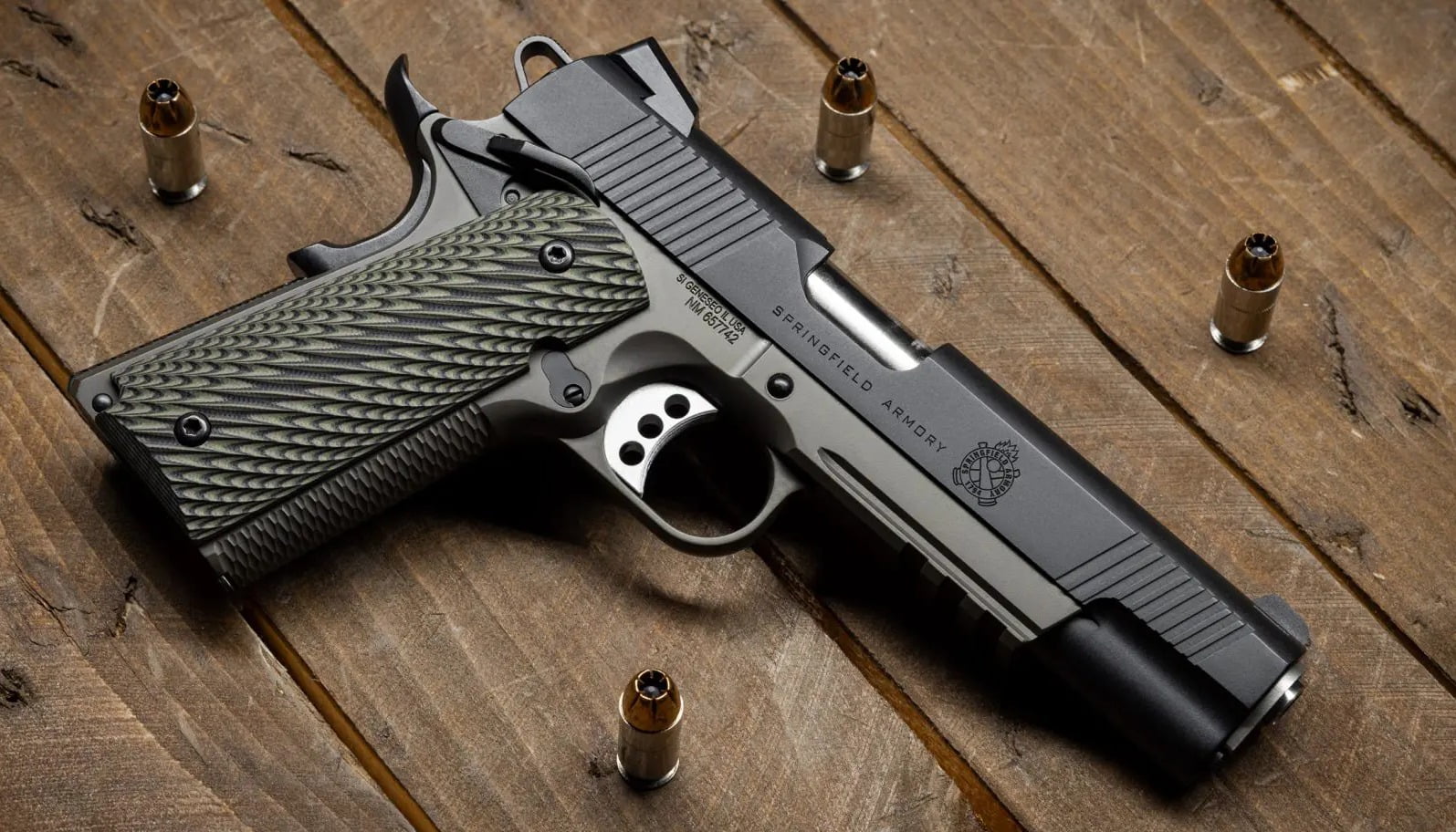 SPRINGFIELD ARMORY 1911 LOADED USMC OPERATOR 45ACP ODG FRAME W/RAIL PX9110ML18 - Image 4
