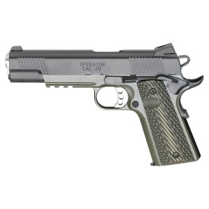 Alternative view of SPRINGFIELD ARMORY 1911 LOADED USMC OPERATOR 45ACP ODG FRAME W/RAIL PX9110ML18