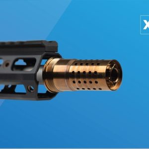 Alternative view of Q CHERRY BOMB XL MUZZLE BRAKE 5/8X24 – 8.6 BLK BORE