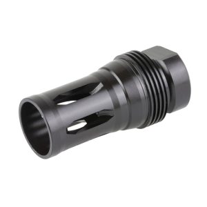 Alternative view of REARDEN CALICO FLASH HIDER – NITRIDE