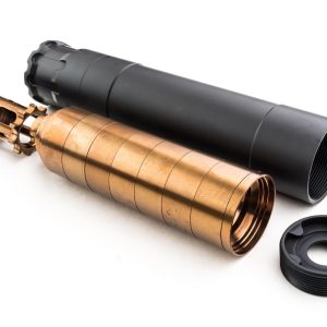 Alternative view of RUGGED OBSIDIAN 9 MODULAR 9MM SUPPRESSOR INCLUDES 1/2X28 PISTON – FDE