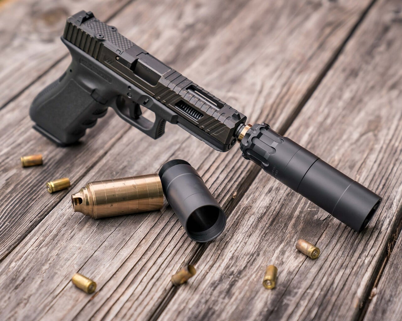 RUGGED OBSIDIAN 9 MODULAR 9MM SUPPRESSOR INCLUDES 1/2X28 PISTON – FDE - Image 5
