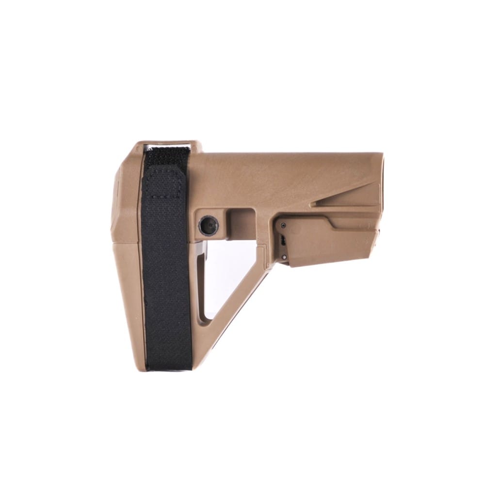 SB TACTICAL SBA5 5 POSITION ADJUSTABLE PISTOL STABILIZING BRACE FOR AR-15 – FDE