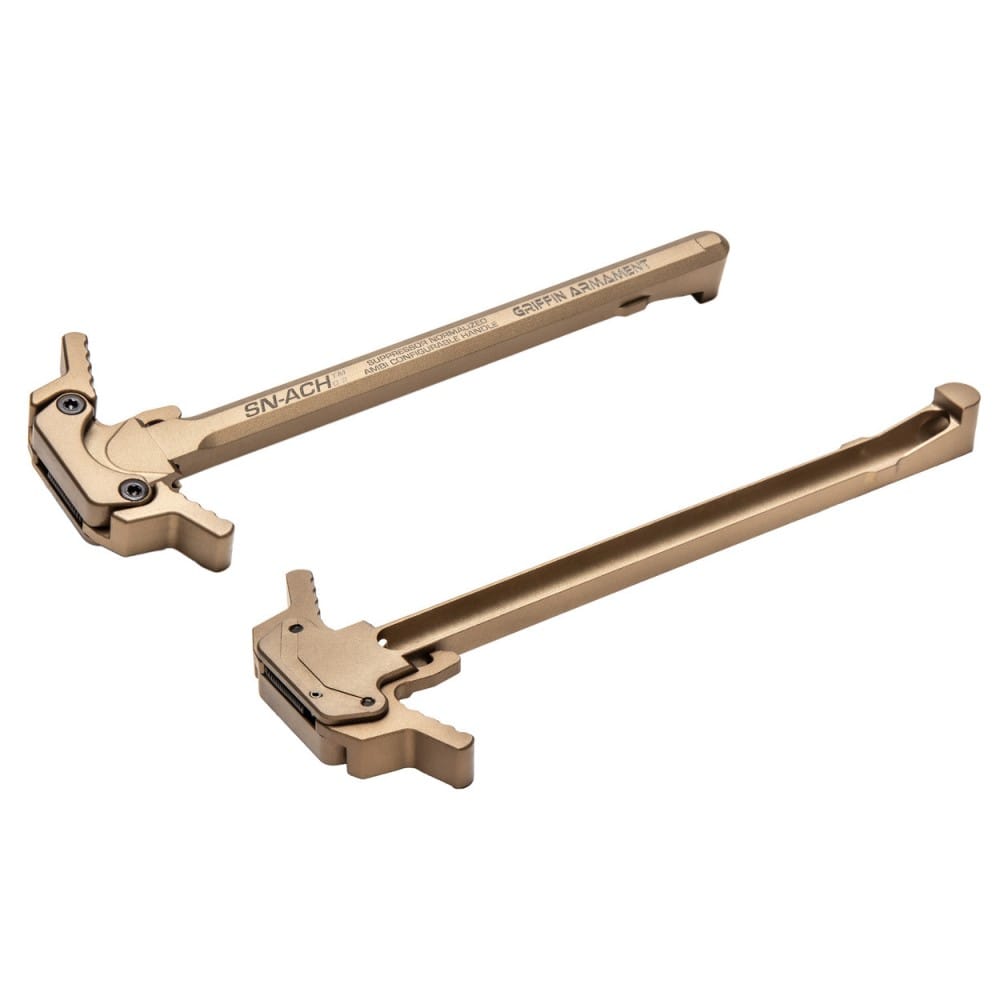 GRIFFIN ARMAMENT SN-ACH GEN 2 AR15 SUPPRESSOR NORMALIZED AMBI CHARGING HANDLE – FDE