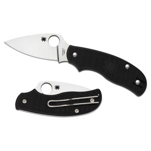 SPYDERCO URBAN LIGHTWEIGHT 2.61″ PLAIN EDGE N690CO BLADE W/ BLACK FRN HANDLE