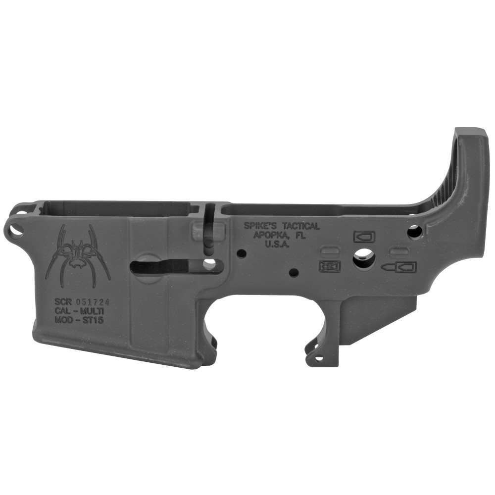 SPIKE’S SPIDER STRIPPED LOWER RECEIVER (BULLET MARKINGS) - Image 3