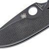 SPYDERCO TENACIOUS BLACK G-10 HANDLE BLACK DLC 3.39″ PLAIN EDGE BLADE - Image 4