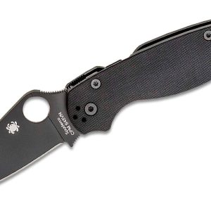Alternative view of SPYDERCO PARAMILITARY 2 BLACK G-10 HANDLE BLACK DLC 3.44″ CPM-S45VN PLAIN EDGE BLADE