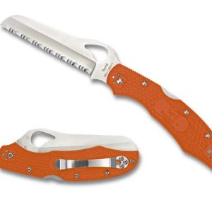 SPYDERCO BYRD CARA CARA® 2 RESCUE™ FRN ORANGE 3.91″ FOLDING KNIFE