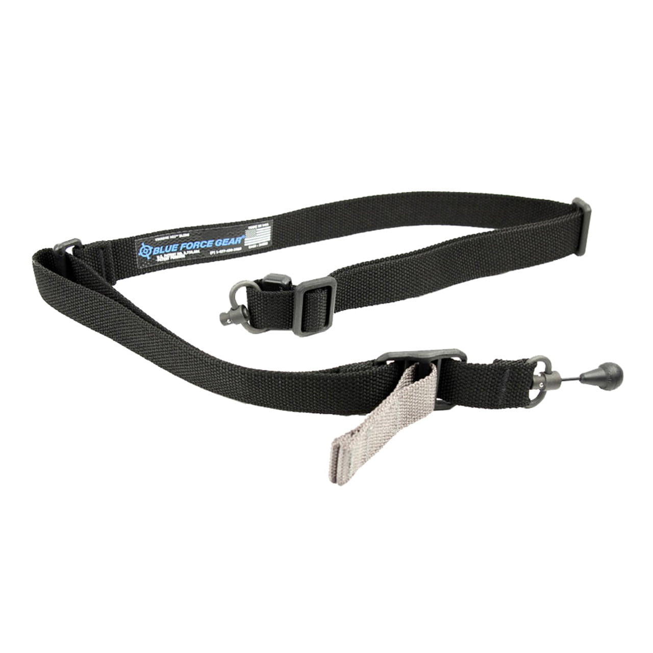 BLUE FORCE GEAR VICKERS 221 SLING – 2-TO-1 W/RED SWIVEL – BLACK