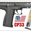 KEL-TEC CP33 22 LONG RIFLE 5.5″ BLACK PISTOL- 33+1 ROUNDS THREADED BARREL – 2 MAGS - Image 4