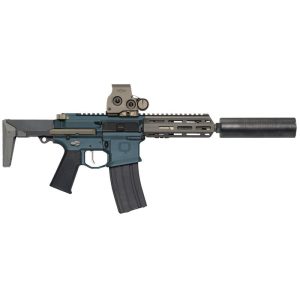 Q HONEY BADGER 7″ 300 BLACKOUT SBR – BLUE TITANIUM