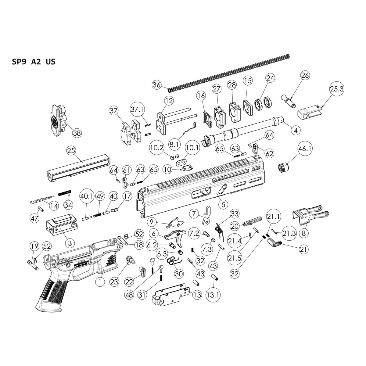 GRAND POWER STRIBOG SP9A1 GEN2 SB TACTICAL/HBI FOLDING PISTOL BRACE - Image 4