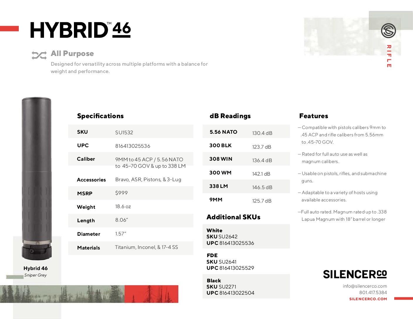SILENCERCO HYBRID 46 SUPPRESSOR – BLACK - Image 8